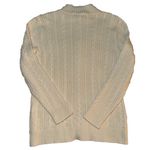 Appleseed's Cable Knit Cardigan‎ Full Zip Mock Neck Sweater Cream Cozy Large Photo 1