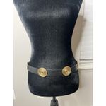 vintage accessocraft nyc Gold Medallion Belt 70's Vintage Glove Leather 32 1/4" Photo 7