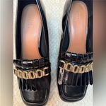 ASOS Black Loafers with Gold Chain Detail Photo 1