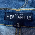 J.Crew Women's Blue High Waist Button Fly Strep Fray Skinny Denim Jeans Pants 32 Photo 3