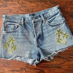 Levi’s Levi's 501 Palm Painted Cutoff Denim Shorts Size 28 Photo 0