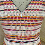Trina Turk Garden Tea Striped V-neck dress Sz 6 new nwt straight modern party Photo 7