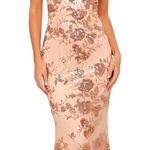 Lulus Dress Small Gown Formal Sequin Glamorous Elegant Party Cocktail Glamour Photo 0