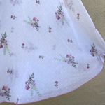 Vintage 1970s Sheer Floral Shirtwaist Dress Size XS 11 White Photo 2