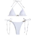 Princess Polly White Bikini With Gold Ring Detail Photo 0