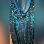 Adrianna Papell Vintage Adriana Papell Blue/Green Sequin Full Length Formal Gown, size 8 Photo 6