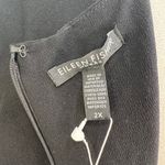 Eileen Fisher  Crop Wide Leg Jumpsuit Black Stretch Crepe Photo 2