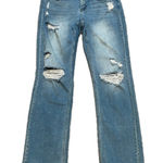 Vervet Flying Monkey light wash loose fit, destructed straight leg jeans, size 26 Photo 0