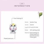 S925 Sterling Silver Gentle Frog Charm Photo 5
