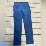 CHAPS  size 6 dark wash raw hem stretchy elastic waist band jeans Photo 5