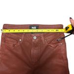 Paige  Hoxton 27 High Waist Ankle Skinny Coated Jeans Burgundy Dust Luxe Photo 12