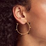 Kendra Scott NWT! Freida Rhodium Plated Hoop Earrings Photo 2