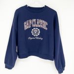 Gap Vintagesoft Logo Sweater M Blue Photo 1