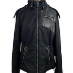 Eric Snow Womens Size Large Patchwork Winter Full Zip Black Jacket faux leather Photo 0