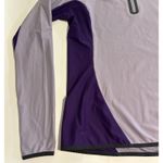 Second Skin Women Large Light Purple/Dark Purple‎ 1/4 Zip Pullover EUC Soft Purple Photo 3