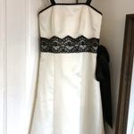 Gunne Sax VTG Jessica McClintock for  Dress White Black Lace Size 1/2 0-2 Prom Photo 0