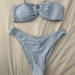 SheIn Light Blue Strapless Bikini Photo 0