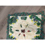 Vtg Scotland Souvenir Scarf Landmarks Villages Cities Countryside Rayon Silk Blue Photo 2