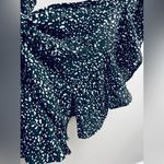 VICI  women black dot printed twirl mini rope tie dress ruffle oversized M Photo 5