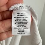 Halogen  Womens Modal Blend T-Shirt Medium White V Neck Short Sleeve Casual Basic Photo 2