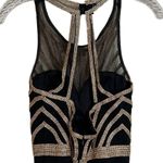 Abby Paris Black and Gold Evening Out Dress Size 6 (Flaw in Hem) Photo 3