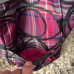 Coach  tote XL pink/purple multi colored plaid black Glitter C’s throughout EUC Photo 12