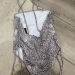 Nasty Gal Snake Print One Piece Square Neck Bathing Suit Photo 4