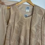 R & M Richards Maxi Gown Dress w Matching Jacket Sz 14 Metallic Gold Tan Photo 4