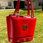 MCM RED SMALL TOTE BAG Photo 0