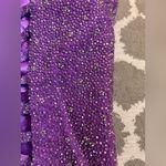 Purple Beaded Crop Top back cutouts side zip party event festival vintage Y2K 6 Photo 11