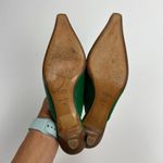 BOSS Hugo Boss Kelly Green Snip Toe Kitten Heel Mule Shoes Euro Size 36 (US 6) Photo 4