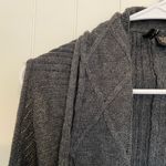 Susan Lawrence  women’s thick gray‎ knit acrylic open drapey vest sweater large Photo 1