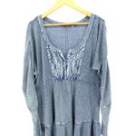 Free People  One Dress Womens XL Jolene Waffle Knit Short Boho Grunge Hippie Chic Photo 4
