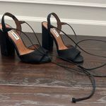Steve Madden Serrina Black Leather Lace-Up Heels size 5.5 Photo 8