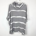 1.4.3. Story by Line Up 143 STORY // LINE UP Gray White Striped Mock Neck Dolman Pullover Small Photo 8