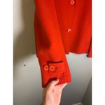 Talbots  Womens Orange Wool Blend Button Front Jacket Size 18 Collared Classic Photo 4