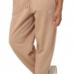 Nike WOMEN'S SPORTSWEAR STYLE FLEECE HIGH-WAISTED CURVE TAN SWEATPANTS size XS Photo 0
