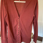 Zenana Outfitters Rust Knit Button-Up Cardigan Cozycore Minimalist Capsule Wardrobe Boho Photo 0