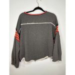 Natural Life  Knit Trim Sweatshirt Size Small Medium S/M Gray Oversized Photo 1