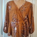 Maurice's  Sz 1X Floral Wrap Blouse Photo 5