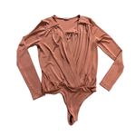 Free People Turnt Long Sleeve Bodysuit in Ginger Spice Sz M Photo 2