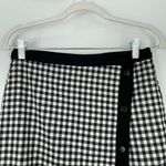 BCBGeneration  Women's Black White Gingham Ruffle Asymmetric Pencil Skirt‎ Size 4 Photo 6