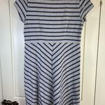 LL Bean Dress Womens Small Blue Coastal Stretch Beachy Preppy Knee Length Casual Photo 2