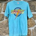 American Vintage Vintage Single Stitch 80s Baby Blue New Orleans Puff Print Graphic Tee Photo 0