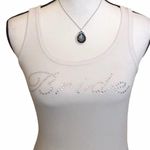 Bride Embellished Silver Rhinestone Tank Top Size M Photo 2