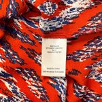 Daniel Rainn Dr2  Red Double V Short Sleeve Shirt Women S Low Back Red Ikat Print Photo 4