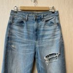 American Age American Eagle AE Stretch Mom Straight Jean Blue Medium Wash Womens Size 8 Photo 1