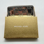 Michael Kors  SILVER‎ SMALL SHINY ARGENT CARD CASE WALLET ZIP AROUND Photo 0