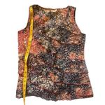 CB multi colored abstract ruffled v neck sersey knit tank women's large petite Size undefined Photo 1