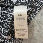 Fever Top Large Black White Print Sleeveless Layered Tunic Blouse Lined Sheer Photo 3